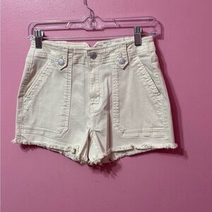 Kohl's High Waist Cream Shorts